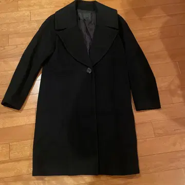 UNTITLED 블랙 롱 코트