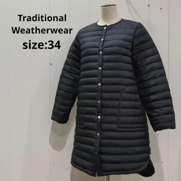 트래디셔널 웨더웨어 아클리 롱 다운 블랙 34