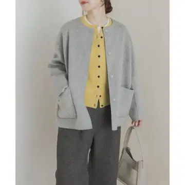 울 리버 노카라 자켓