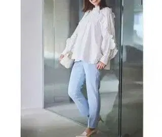 CELFORD 슬림 레그 테이퍼드 팬츠 사이즈 34 블루