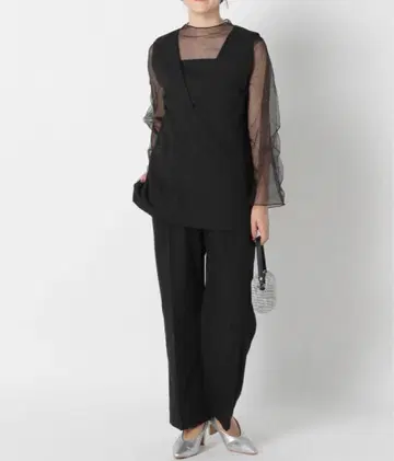 lepsim 셋업 블랙 F 시스루 상의 팬츠 포멀