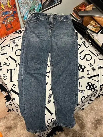 ZARA 다크 블루 스트레이트 데님 38