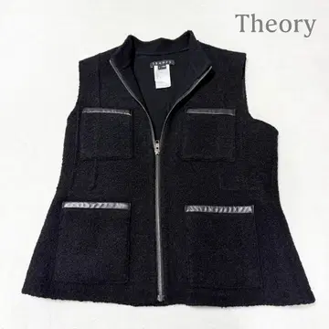 Theory 띠어리 부클레 집업 베스트 울 양가죽 고급 소재