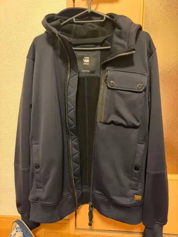 지스타 로우 네이비 후드 부착 후드티