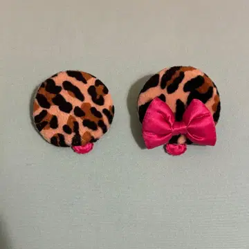 미니 헤어핀 레오파드 무늬