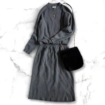 [ 마이 스트라다 ] 보틀 니트 원피스 그레이 38 M