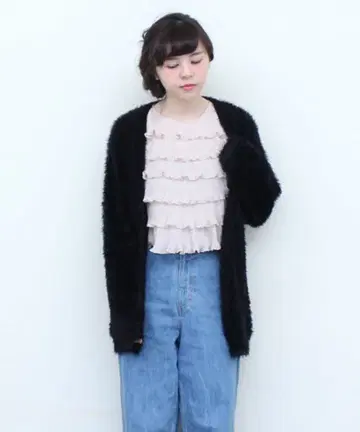 새상품 Dot & Stripes CHILD WOMAN 페더얀 가디건
