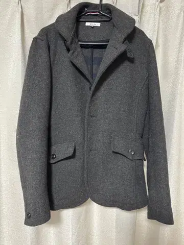 OFUON 오프온 울 혼방 자켓 코트 그레이 48