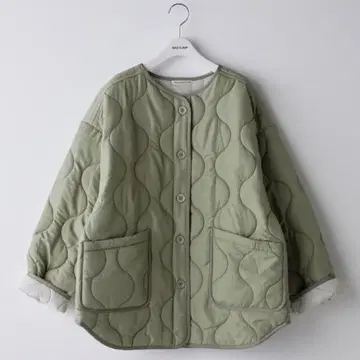 [ 미사용 ] RMAF 배색 파이핑 퀼트 프리 사이즈 카키