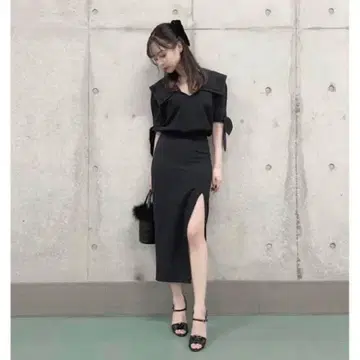 fiction tokyo 세일러 롱 원피스