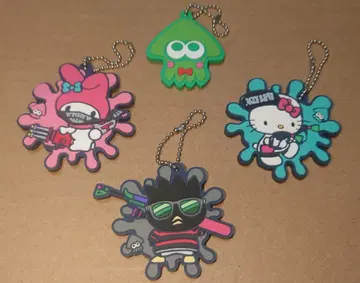 스플래툰2 산리오 러버 키링 4개 세트