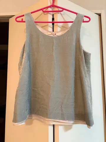 BACCA 슬리브리스 상의 그레이 벨로아