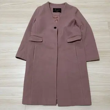 새상품급 슬로브 이에나 Super100's 노카라 울 롱 코트 38