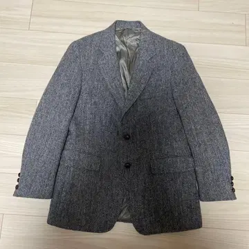 해리스 트위드 테일러드 자켓 그레이 계열