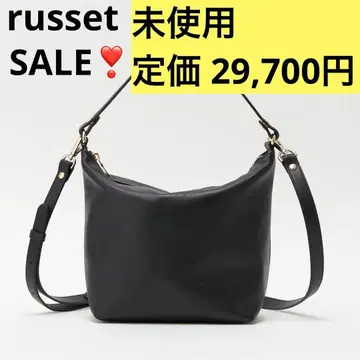 러셋 russet 2way 소프트 가죽 심플 숄더백 블랙