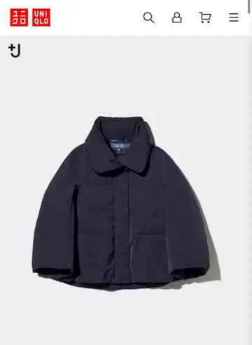 UNIQLO +J 네이비 다운 자켓 S 하이브리드 다운