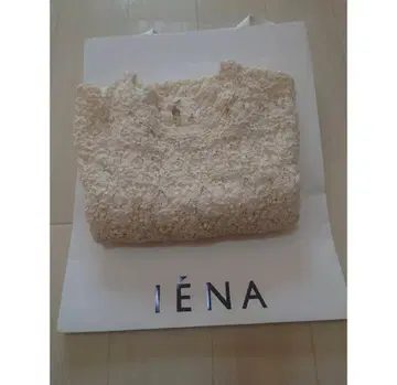 [ 미사용 새상품 ] 이에나 Flower 스트레치 레이스 풀오버 내추럴