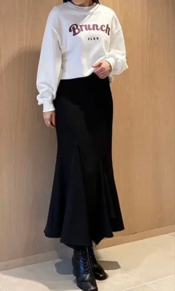 SNIDEL 블랙 머메이드 스커트