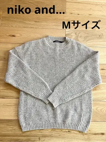 니코앤드 알파카 혼방 울 혼방 실크 혼방 니트 스웨터 M 사이즈 내추럴