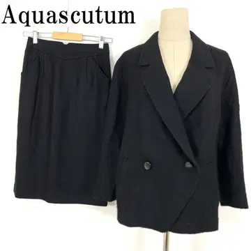 LA3674 아쿠아 스큐텀 실크 스커트 셋업 블랙 10