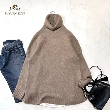 새상품급 Luyuan Rose 루엔로즈 캐시미어 100 터틀 니트