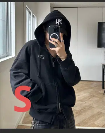 double zip short hoodie - 더블 지퍼 숏 후디