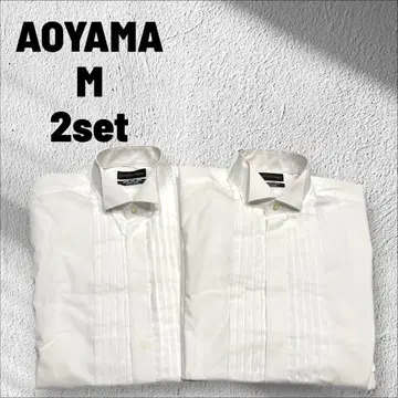 새상품급 아오야마 양복 윙카라 셔츠 신랑 턱시도 결혼식 2장 세트 M