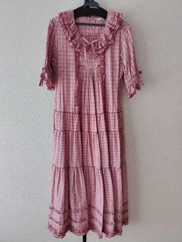 핑크하우스 오리지널 체크 원피스