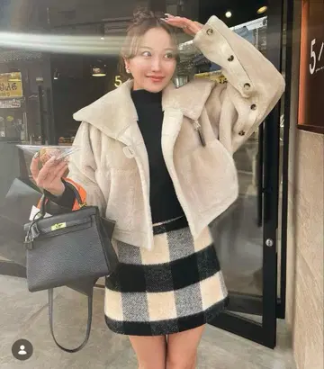 [ sheller ] 셰리에 블록 체크 울 큐롯