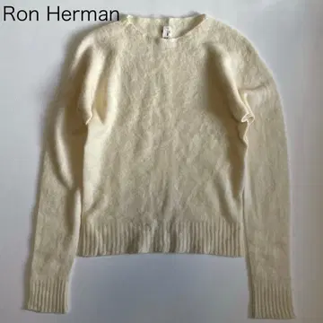 [ 론 헤르만 ] 니트 스웨터 크루넥 아이보리 캐시미어 100 S