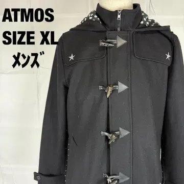 ATMOS 아토모스 더플 코트 XL 블랙 코트 남성용 아우터