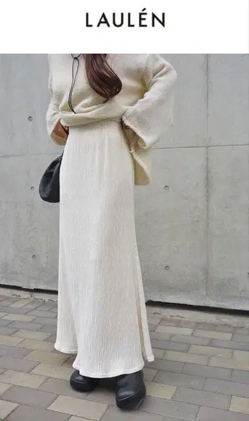 패턴 벨로아 스커트 / 벨로아 무지 패턴 롱 스커트