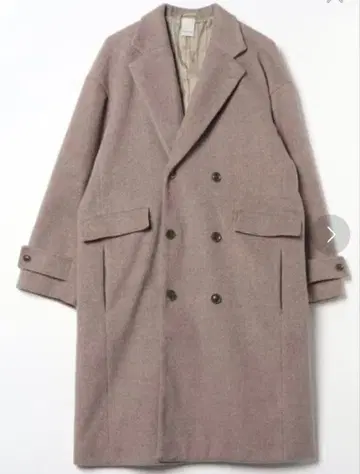 Casper John 더블 브레스트 체스터 코트 브라운