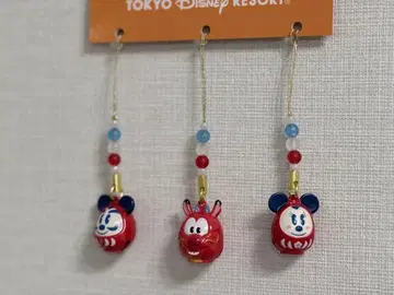 디즈니 40주년 설날 방울 마스코트 미키 달마 미니 달마 [ 새상품 ]