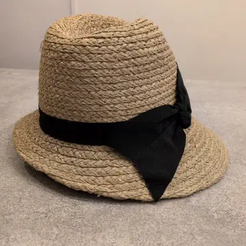 라피아 100% 베이지 밀짚모자