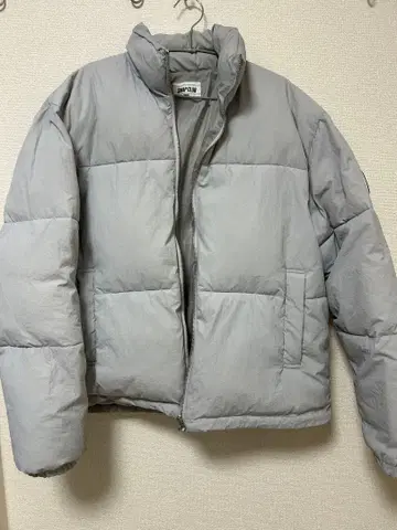 스냅 클럽 그레이 다운 자켓