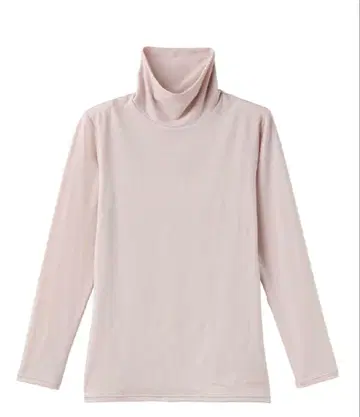 베네룩스 홈 이너 터틀넥 9부 소매 여성용 스모키 핑크