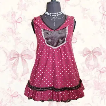 y2k axes femme 튜닉 도트 튜닉 벨로아