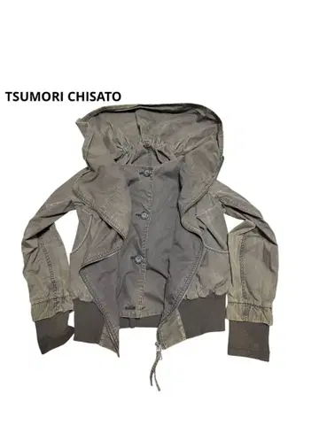 TSUMORI CHISATO 드로우 스트링 봄버 자켓