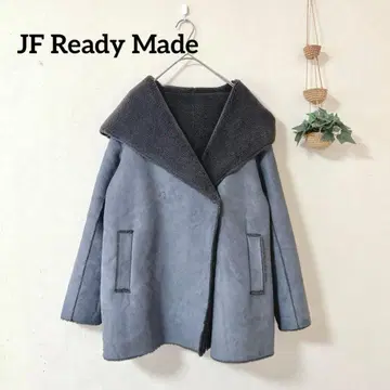 JF Ready Made 그레이 무스탕 코트 보아 코트 F