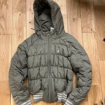 adidas 다운 자켓 후드 부착 올리브 그린