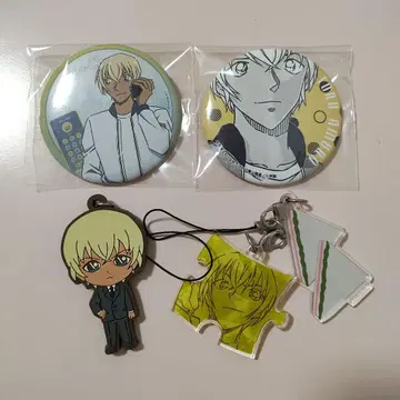 명탐정 코난 아무로 토오루 캔뱃지 아크릴 키링 러버 스트랩