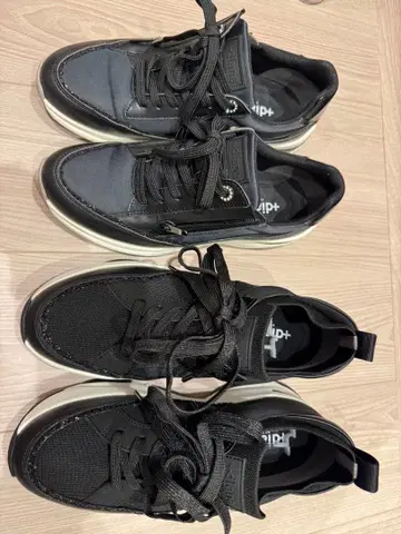 다이애나 여성용 스니커즈 2켤레 블랙/그레이 25cm/XL사이즈