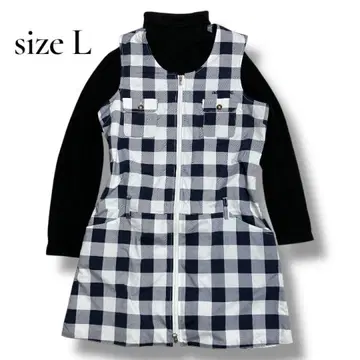 [새상품급] 아디다스 골프 깅엄 체크 원피스 골프웨어 충전솜