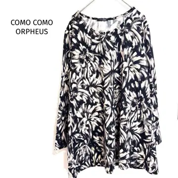 오르페우스 티셔츠 튜닉 올 패턴 모노톤 루즈핏 긴팔