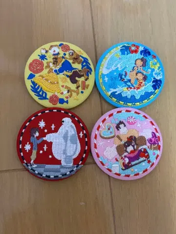 Disney Characters 자수 캔뱃지 비스킷 2