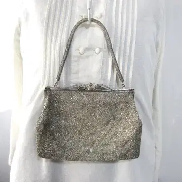 새상품급 총 비즈 실버 거울 포함 파티 백