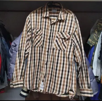 HOUSTON 체크 무늬 긴팔 셔츠 XX-LARGE