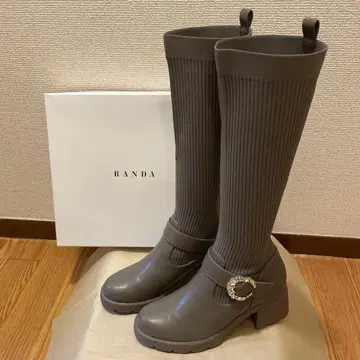 RANDA 부품 벨트 삭스 콤비 롱 부츠 S 사이즈