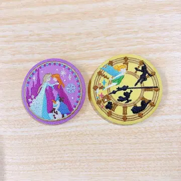 디즈니 자수 캔뱃지 2개
